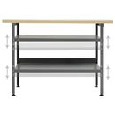 arbejdsbord 120x60x85 cm stål grå