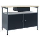 arbejdsbord 120x60x85 cm stål sort