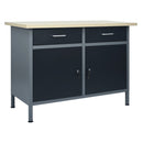 arbejdsbord 120x60x85 cm stål sort