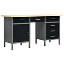 arbejdsbord 120x60x85 cm stål sort