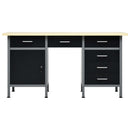 arbejdsbord 120x60x85 cm stål sort
