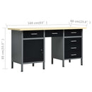 arbejdsbord 120x60x85 cm stål sort