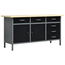arbejdsbord 120x60x85 cm stål sort