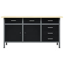 arbejdsbord 120x60x85 cm stål sort