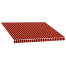 markisedug 4x3 m kanvas orange og brun