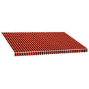 markisedug 5x3 m kanvas orange og brun
