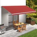 markisedug 6x3 m kanvas orange og brun