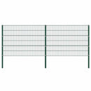 hegnspanel med stolper jern 349x120 cm grøn