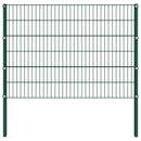 hegnspanel med stolper jern 349x120 cm grøn