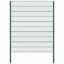 hegnspanel med stolper jern 694,5x200 cm grøn