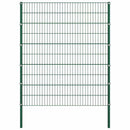 hegnspanel med stolper jern 1730x200 cm grøn
