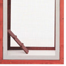 hønsehus 170x81x110 cm massivt fyrretræ og grantræ rød