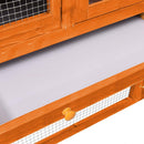 kaninbur 140x63x120 cm massivt fyrretræ