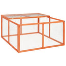 kaninbur 124x120x60 cm massivt fyrretræ