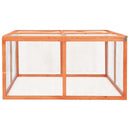 kaninbur 124x120x60 cm massivt fyrretræ