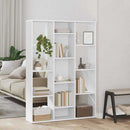 rumdeler/bogreol 100x24x140 cm konstrueret træ hvid
