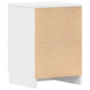 sengeborde 2 stk. 38x35x56 cm konstrueret træ hvid