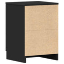 sengeborde 2 stk. 38x35x56 cm konstrueret træ sort