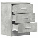 sengeborde 2 stk. 38x35x56 cm konstrueret træ betongrå