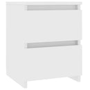 sengebord 30x30x40 cm konstrueret træ hvid
