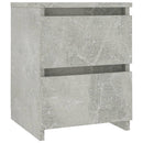 sengebord 30x30x40 cm konstrueret træ betongrå