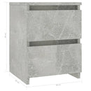 sengebord 30x30x40 cm konstrueret træ betongrå