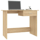 skrivebord 100x50x76 cm konstrueret træ sonoma-eg