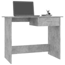 skrivebord 100x50x76 cm konstrueret træ betongrå