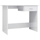 skrivebord 100x50x76 cm konstrueret træ hvid højglans