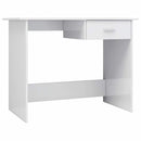 skrivebord 100x50x76 cm konstrueret træ hvid højglans