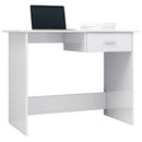 skrivebord 100x50x76 cm konstrueret træ hvid højglans