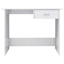 skrivebord 100x50x76 cm konstrueret træ hvid højglans