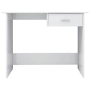 skrivebord 100x50x76 cm konstrueret træ hvid højglans