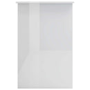 skrivebord 100x50x76 cm konstrueret træ hvid højglans