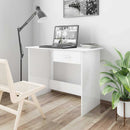 skrivebord 100x50x76 cm konstrueret træ hvid højglans