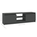 tv-skab 120x30x35,5 cm konstrueret træ grå