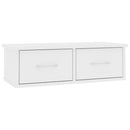 væghængt skuffe 60x26x18,5 cm konstrueret træ hvid