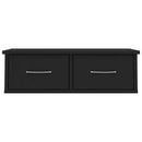væghængt skuffe 60x26x18,5 cm konstrueret træ sort