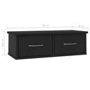 væghængt skuffe 60x26x18,5 cm konstrueret træ sort