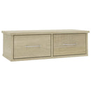 væghængt skuffe 60x26x18,5 cm konstrueret træ sonoma-eg