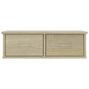 væghængt skuffe 60x26x18,5 cm konstrueret træ sonoma-eg