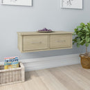 væghængt skuffe 60x26x18,5 cm konstrueret træ sonoma-eg