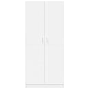klædeskab 80x52x180 cm konstrueret træ hvid