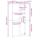 klædeskab 90x52x200 cm konstrueret træ hvid