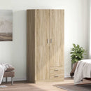 klædeskab 80 x 52 x 180 cm konstrueret træ sonoma-eg