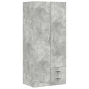 klædeskab 80x52x180 cm konstrueret træ betongrå