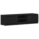 tv-bord 140x40x35,5 cm konstrueret træ sort