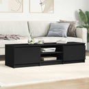 tv-bord 140x40x35,5 cm konstrueret træ sort