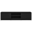 tv-bord 140x40x35,5 cm konstrueret træ sort