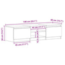 tv-bord 140x40x35,5 cm konstrueret træ sonoma-eg